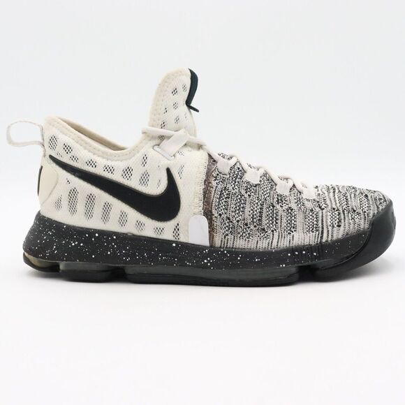 Nike Zoom KD 9 Mens Size 8.5 US Oreo Black White Basketball Sneakers  843392-100 - Picture 1 of 11